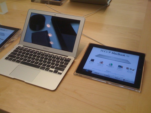 MacBook Air with iPad 2